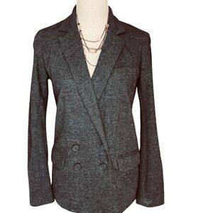 J. Crew Gray Wool Double Breasted Blazer Jacket Size 0